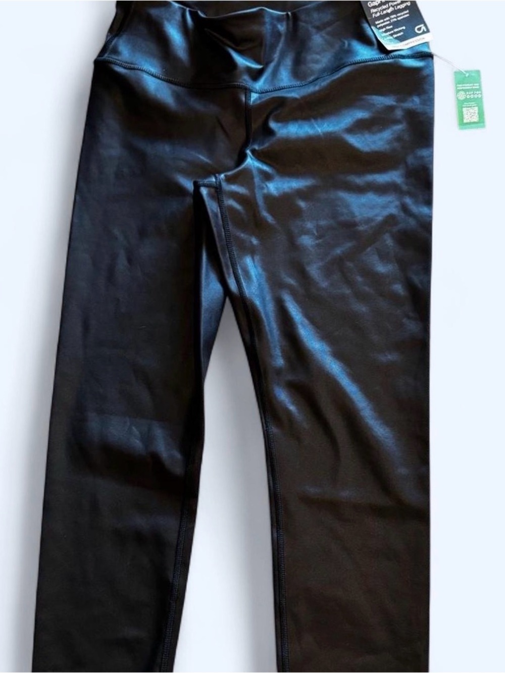 GAP Black Faux-Leather Leggings